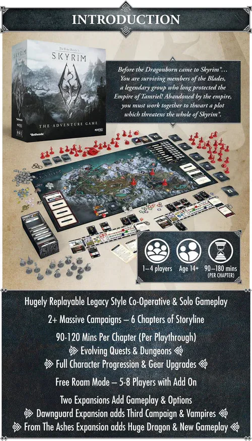 The Elder Scrolls: Skyrim - Adventure Board Game