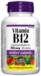 Vitamin B12, (Cyanocobalamin), 250 mg, 90 tablets