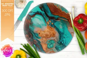 Wood Resin River Seamless 2 - Cutting Boards -  Printable/Sublimation Design